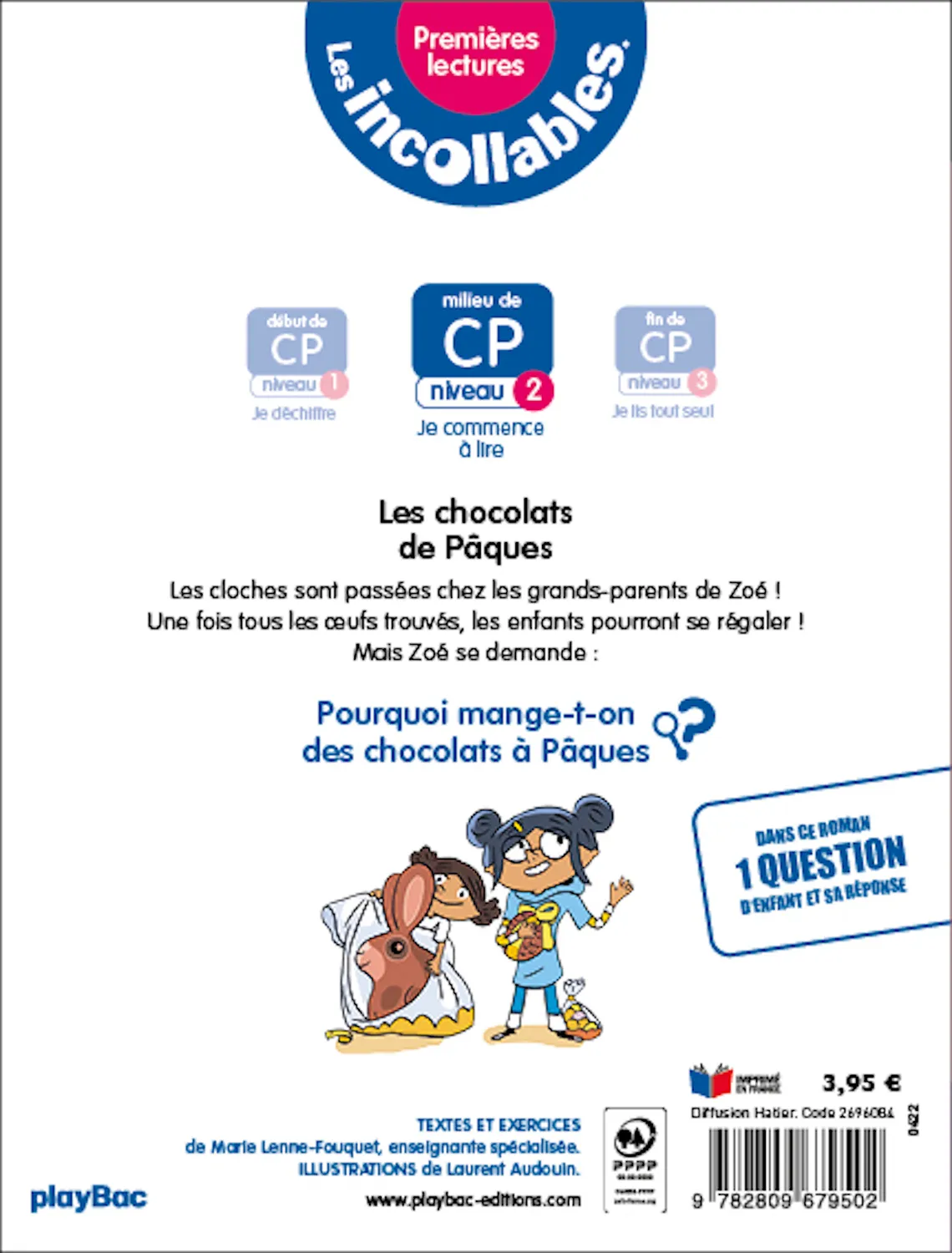 Les Incollables Tome 12 Chocolats de Pâques livre lecture CP niv.2