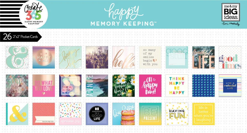 Happy Planner Memory Keeping pocket cards 53 cartes foil
