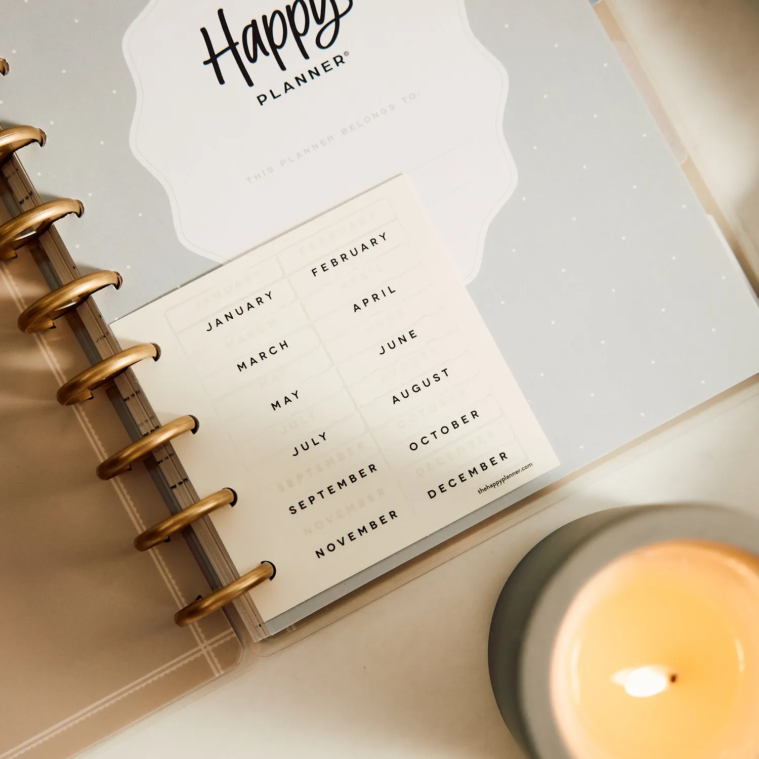Happy Planner Haven & Heart agenda classic journalier non daté 4 mois