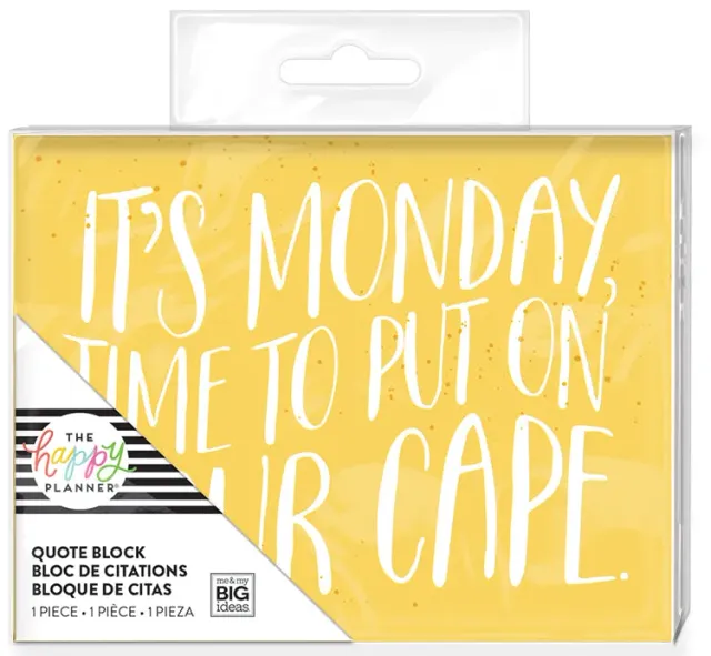 Happy Planner Quote Block Put On Your Cape bloc citation