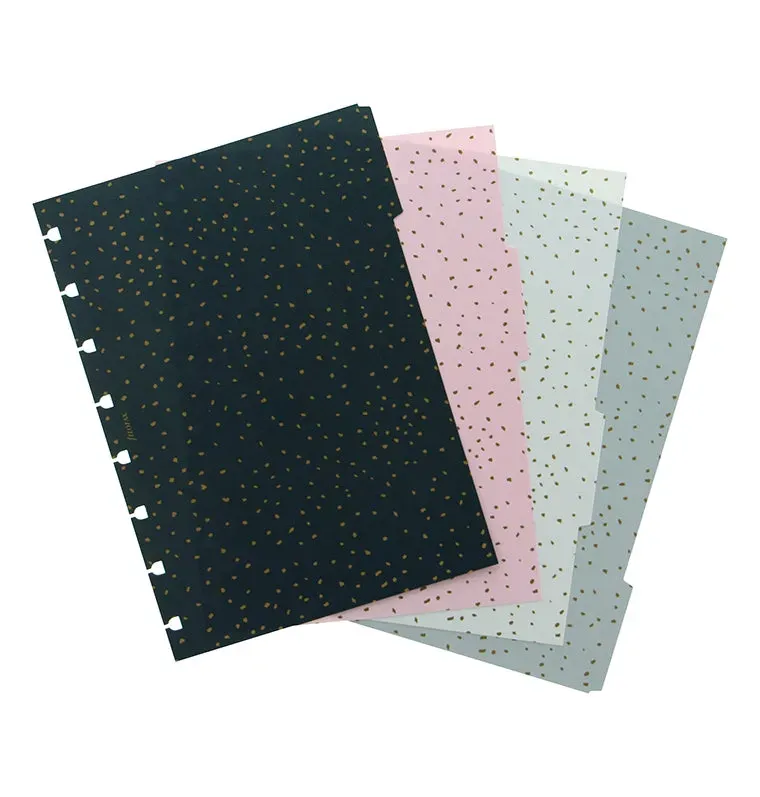 Filofax Confetti Intercalaires Notebook A5 x4 plastique