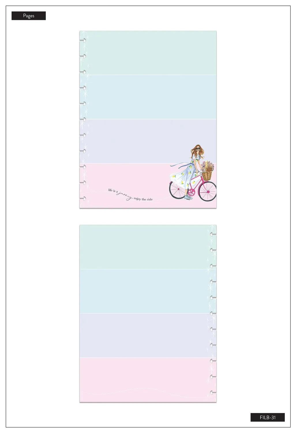 Happy Planner Rongrong Adventure papier recharge Big 40 feuilles