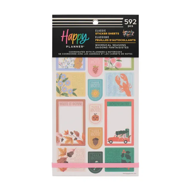 Happy Planner Whimsical Seasons autocollants Classic x592 saisons
