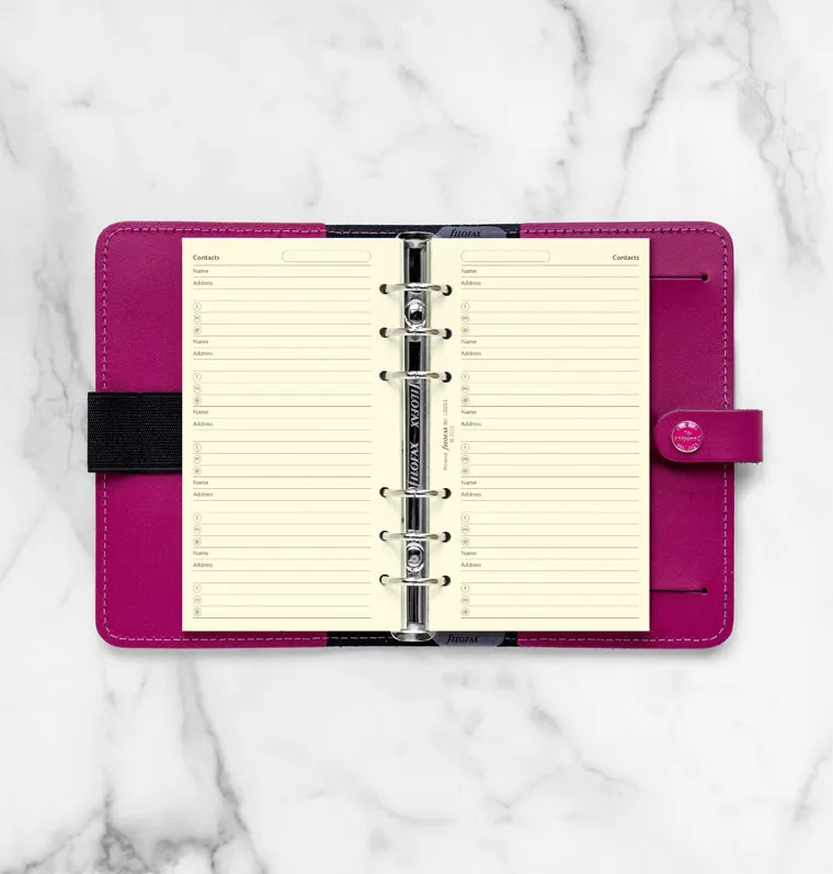 Filofax Personal recharge carnet d'adresses crème 20 feuilles