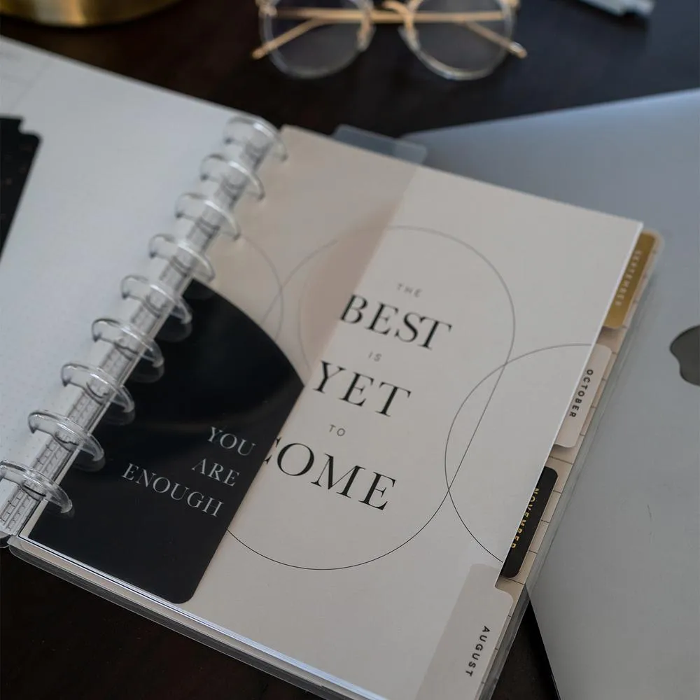 Happy Planner Black and White marque-pages Classic lot de 3 noir