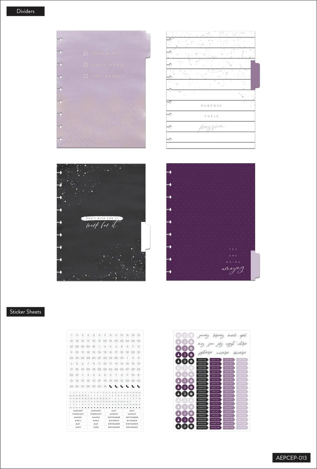 Happy Planner Girl With Goals Classic recharge horaire