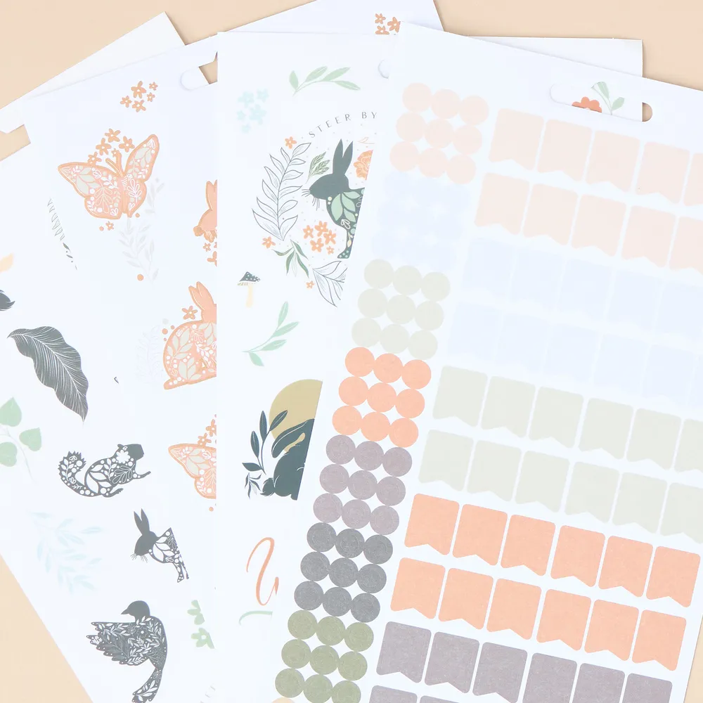 Happy Planner Wild Woods stickers 10 feuilles foret 388