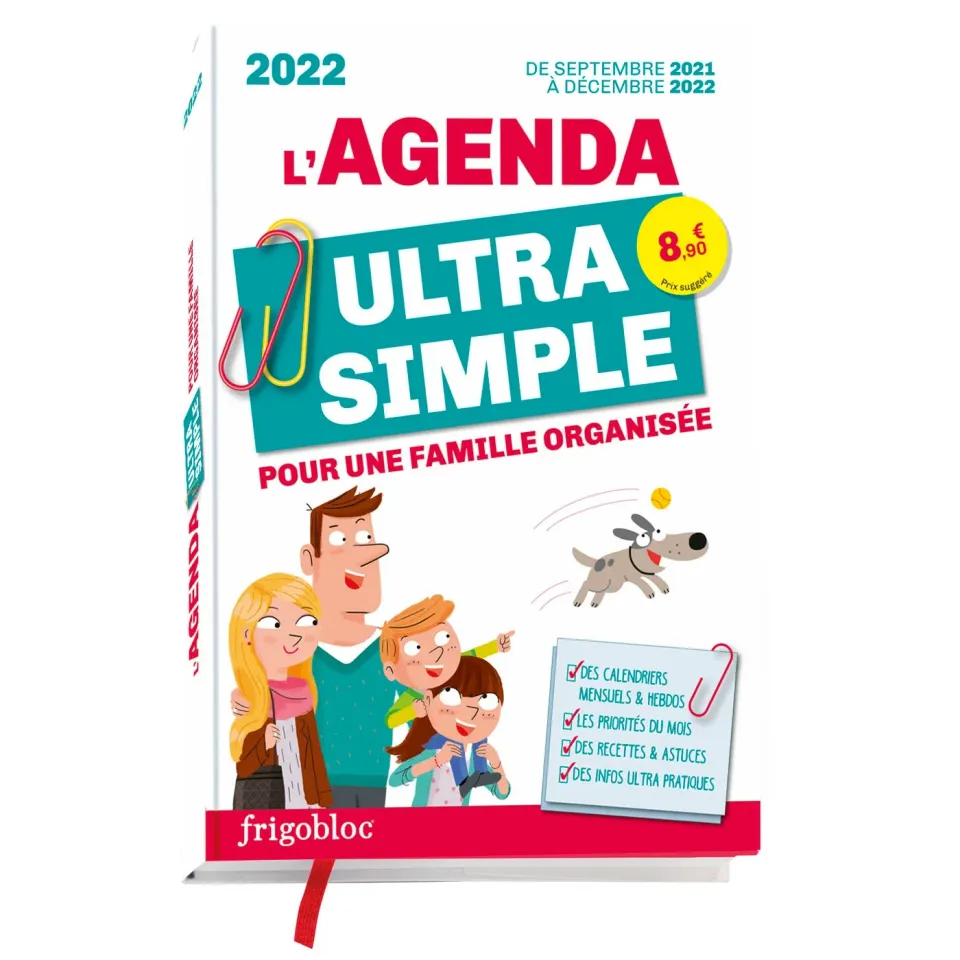 Frigobloc Ultra Simple sept 2021-déc 2022 agenda familial stickers