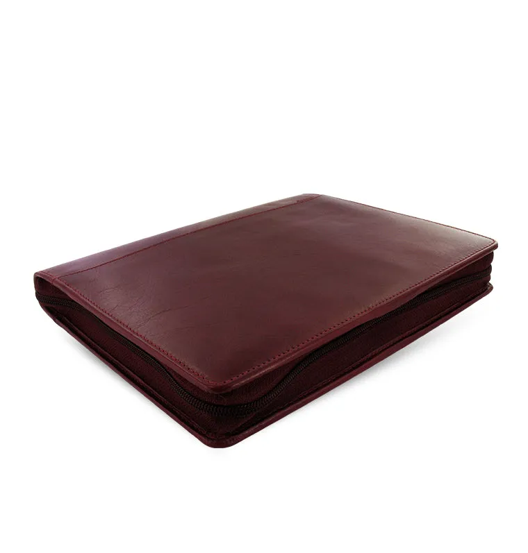 Filofax Lockwood Zip organiseur A5 Bordeaux cuir