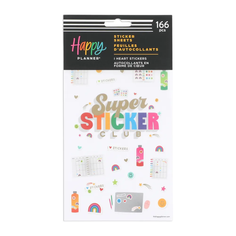 Happy Planner I Heart Stickers autocollants 166 5 feuilles