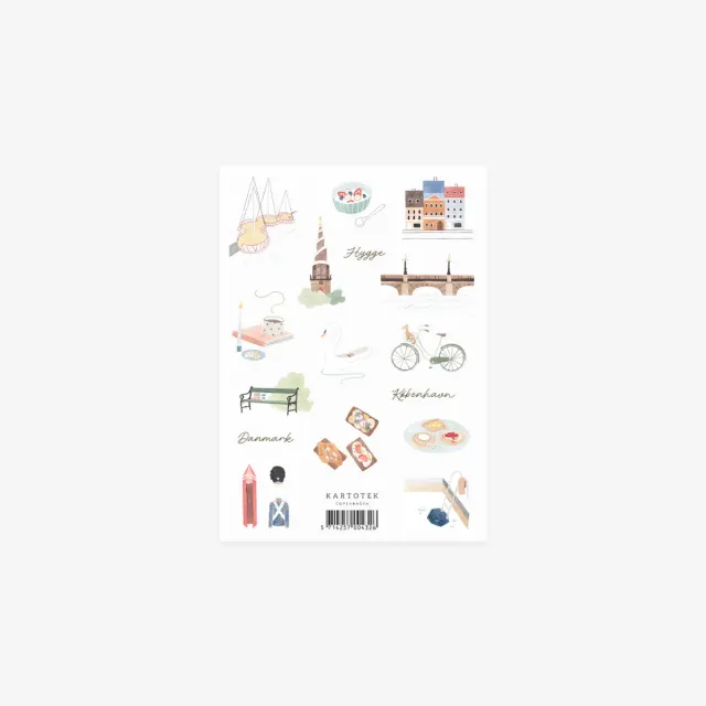 Kartotek stickers Denmark pour journal voyage