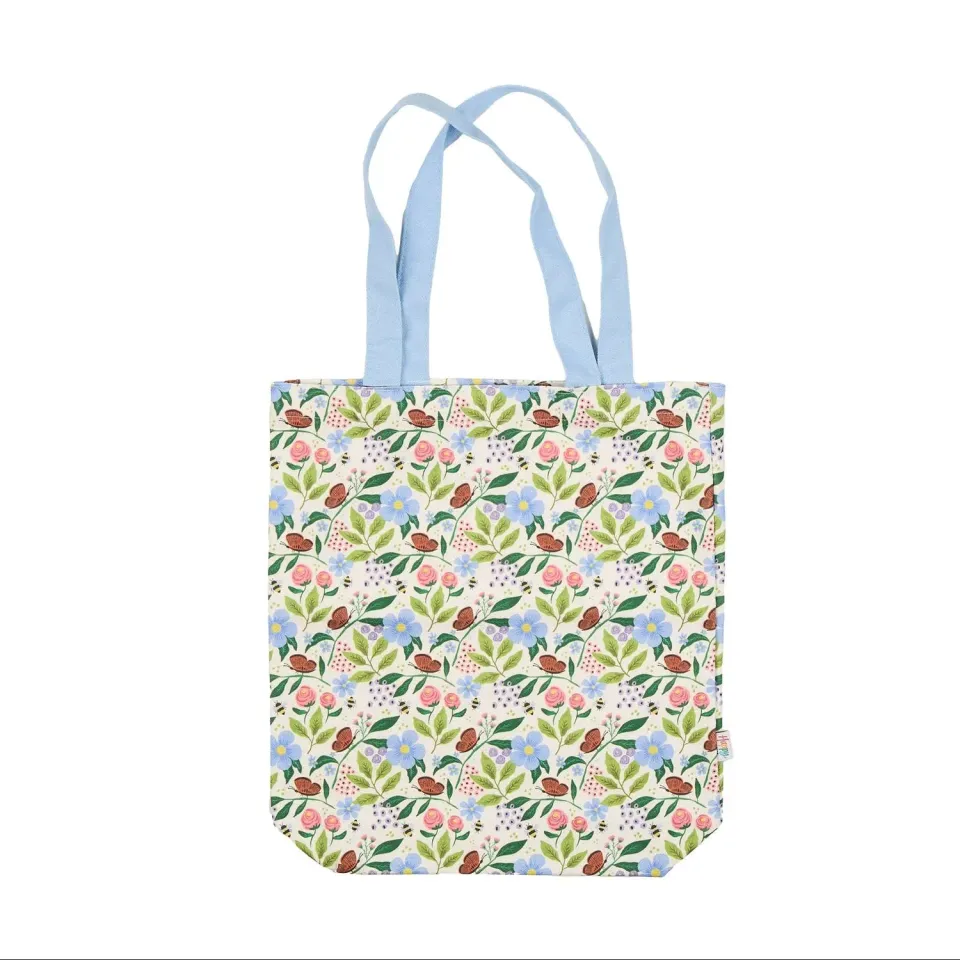 Happy Planner Buzzy Garden tote bag toile fleurs jardin