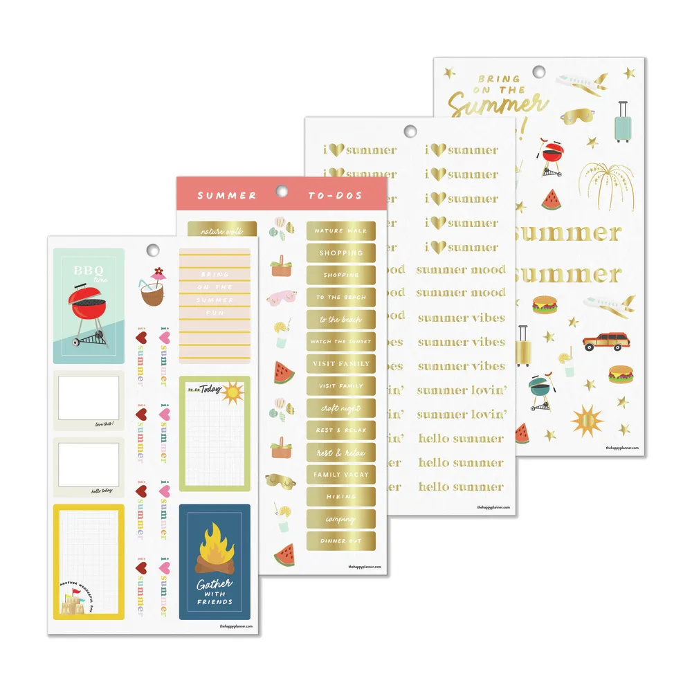 Happy Planner Summer Events stickers été Classic 813 stickers
