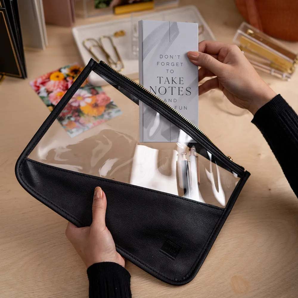 Happy Planner Work + Life Minimalist trousse crayons noir