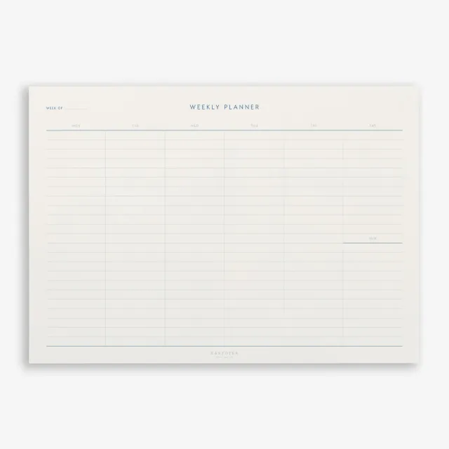 Kartotek Weekly Planner bloc semainier A4 non daté