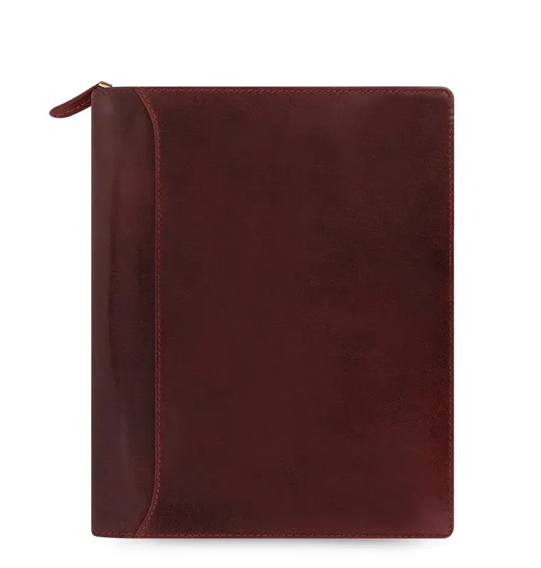Filofax Lockwood Zip organiseur A5 Bordeaux cuir