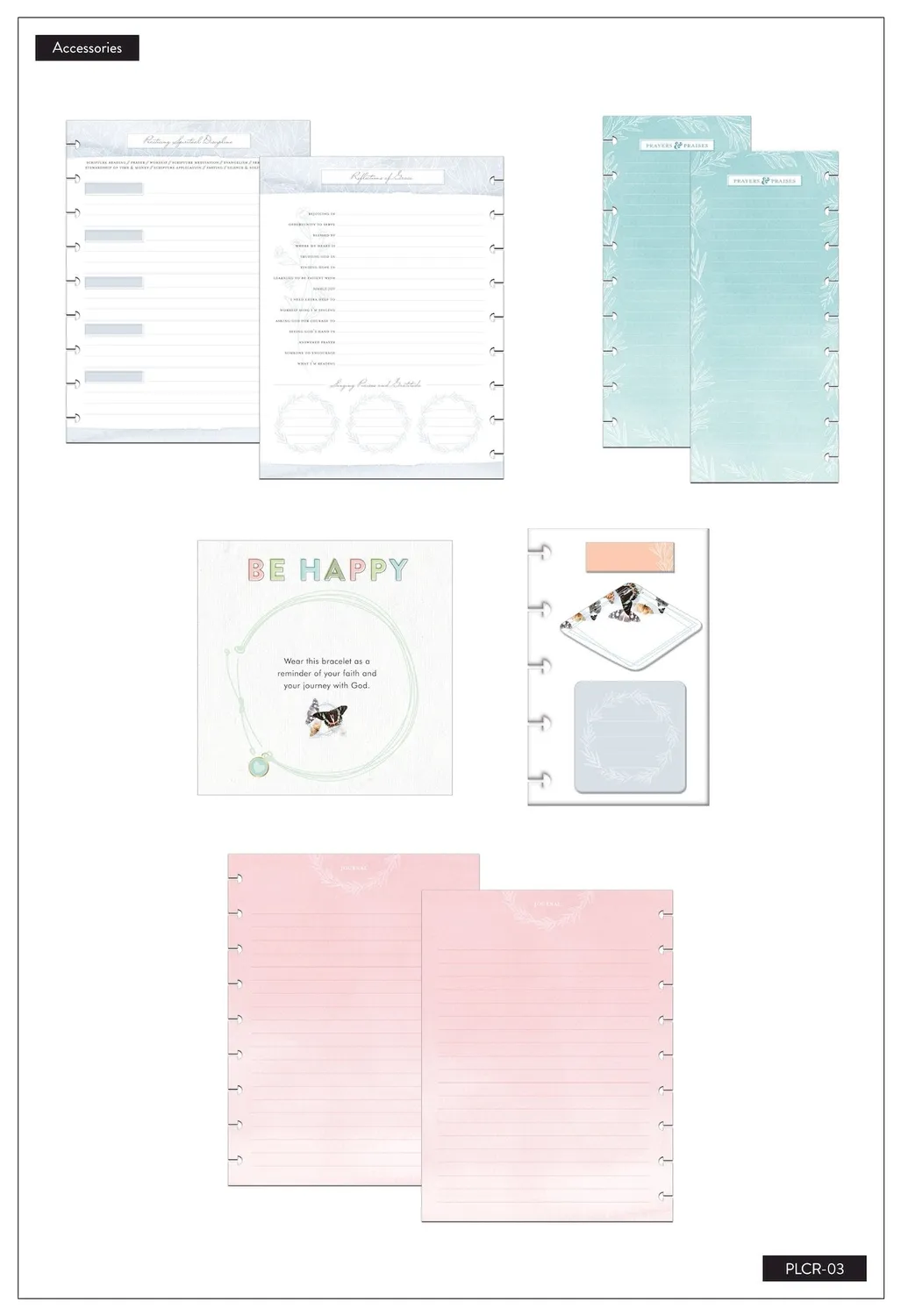 Me & my big ideas Happy Planner Faith compagnon Classic 130 pièces