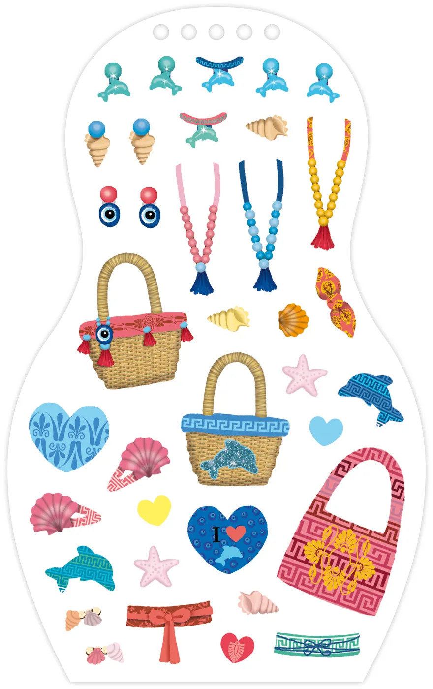 Minimiki Elena en Grèce carnet créatif stickers bracelet