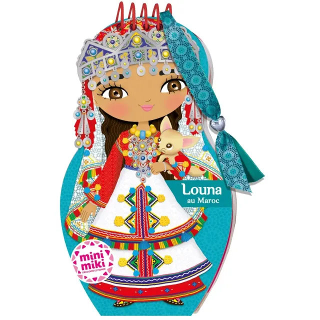 Minimiki Louna au Maroc carnet créatif stickers + bracelet 2025
