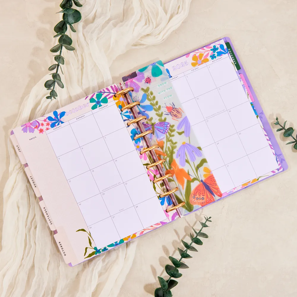 Happy Planner Midnight Botanical marque-pages Classic x3
