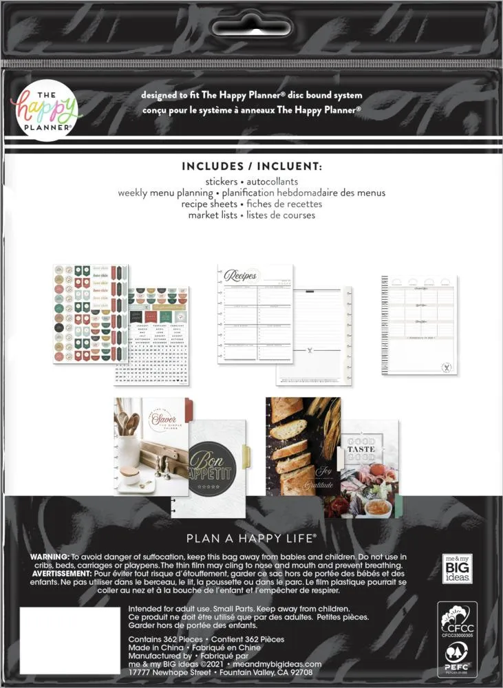 Happy Planner Southern Farmhouse extension menus Classic