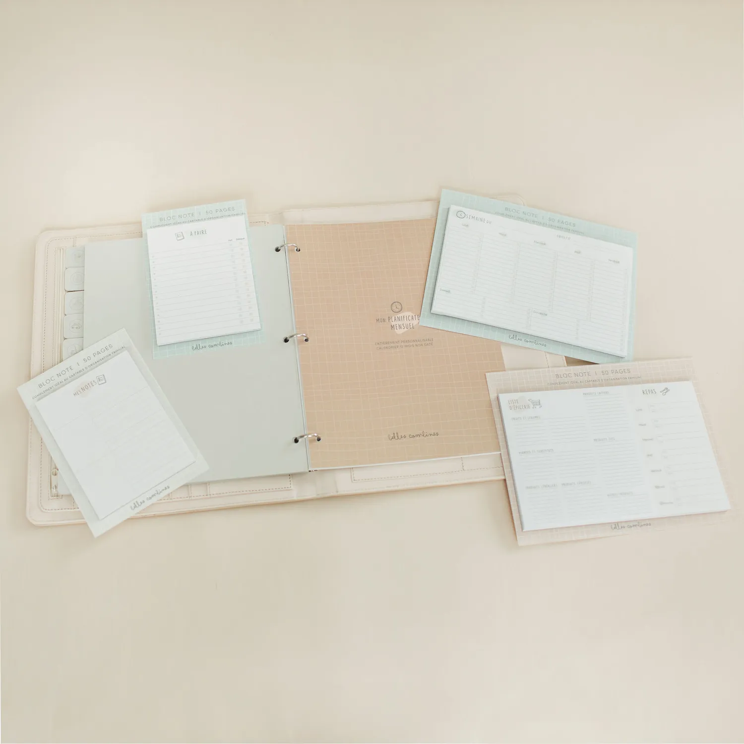 Les Belles Combines Liste épicerie bloc-notes 50 pages 21,4 cm