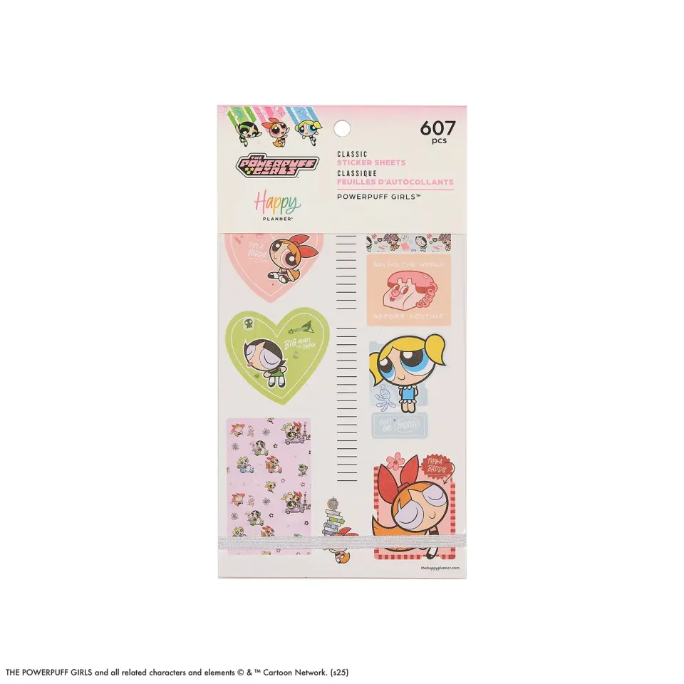 Happy Planner Powerpuff Girls Value Pack stickers 30 feuilles colorés