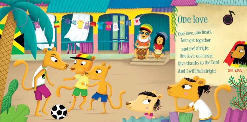 Frigobloc Mon Premier Bob Marley livre musical bébé 5 chansons
