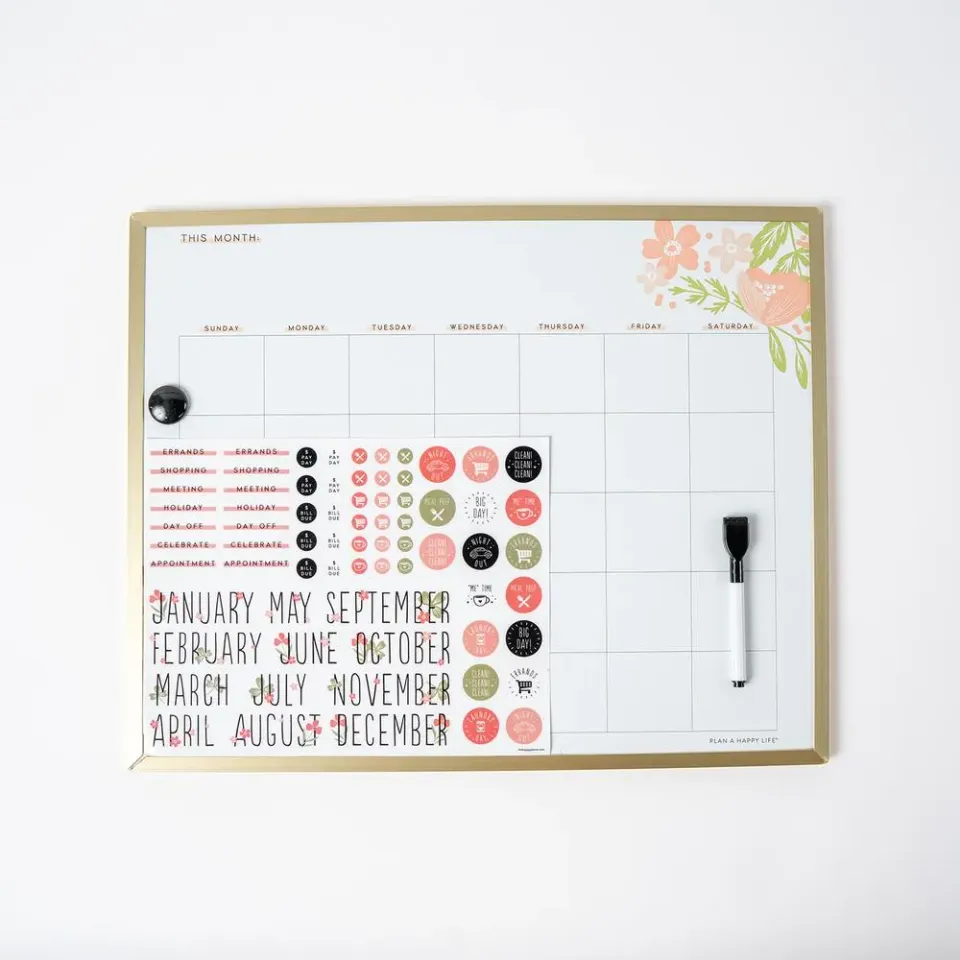 Me & my big ideas Happy Florals tableau effaçable floral