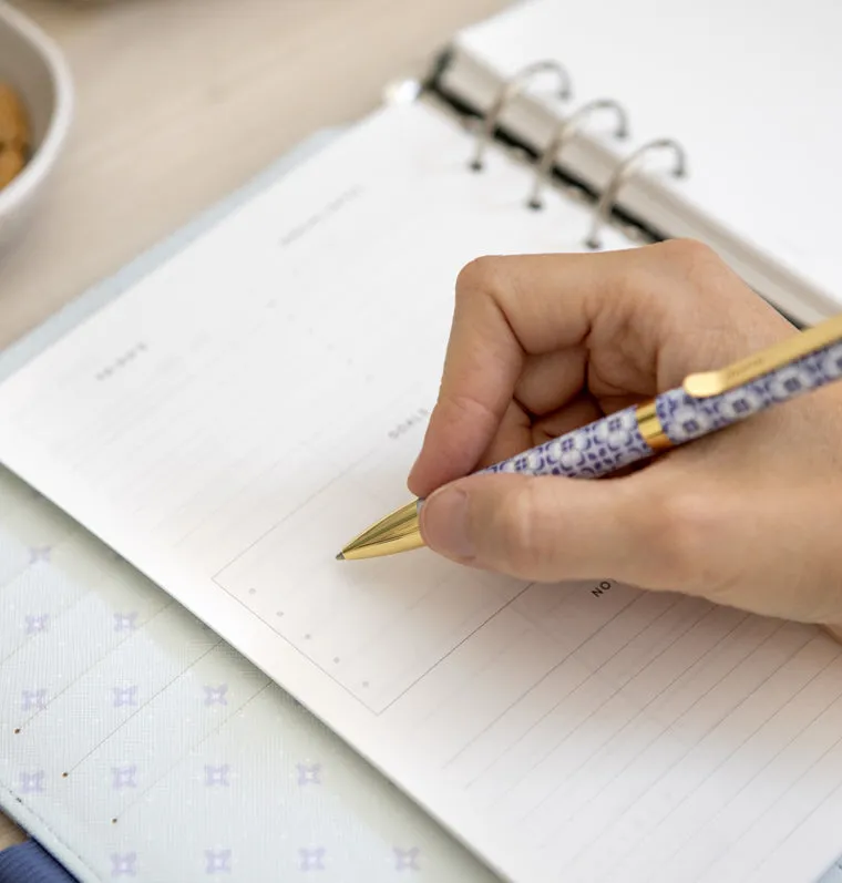 Filofax Mediterranean organiseur A5 bleu azulejos