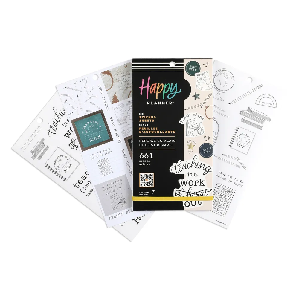 Happy Planner Here We Go Again stickers Big 661 pièces maîtresse