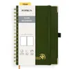 Poprun WH145P carnet spiralé A5 vert olive ligné 128 p.