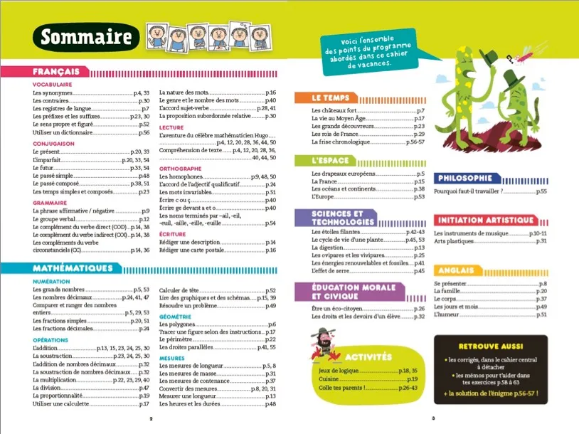 Frigobloc Les Incollables cahier vacances CM1-CM2 2022 9-10 ans