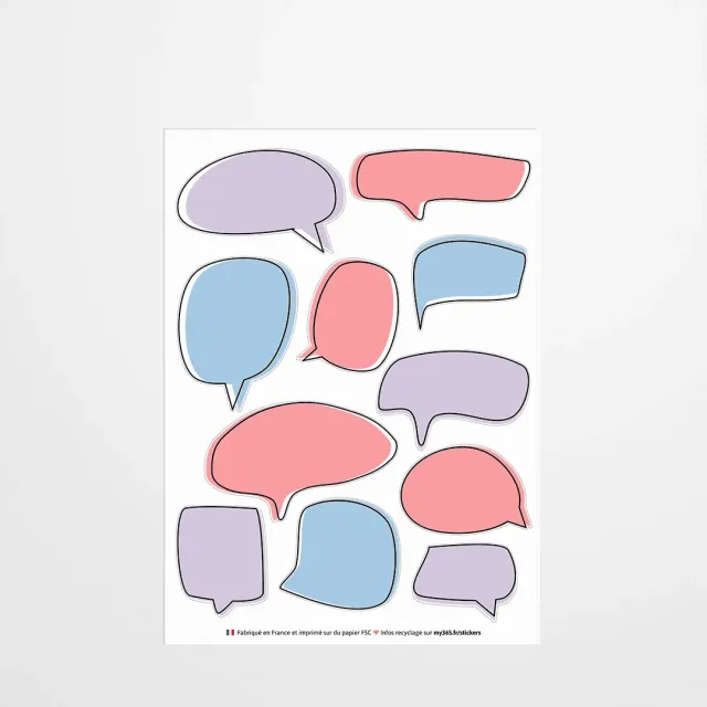 My365 stickers bulles rose pour agenda A5