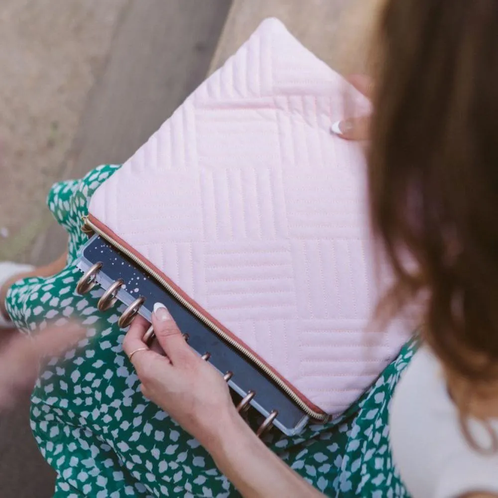 Happy Planner Quilted Blush housse Classic zippée