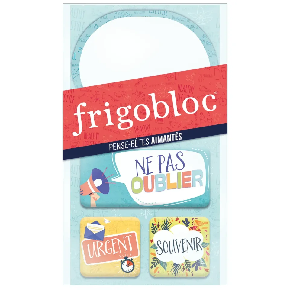 Frigobloc Pense-bêtes aimants frigo lot post-it