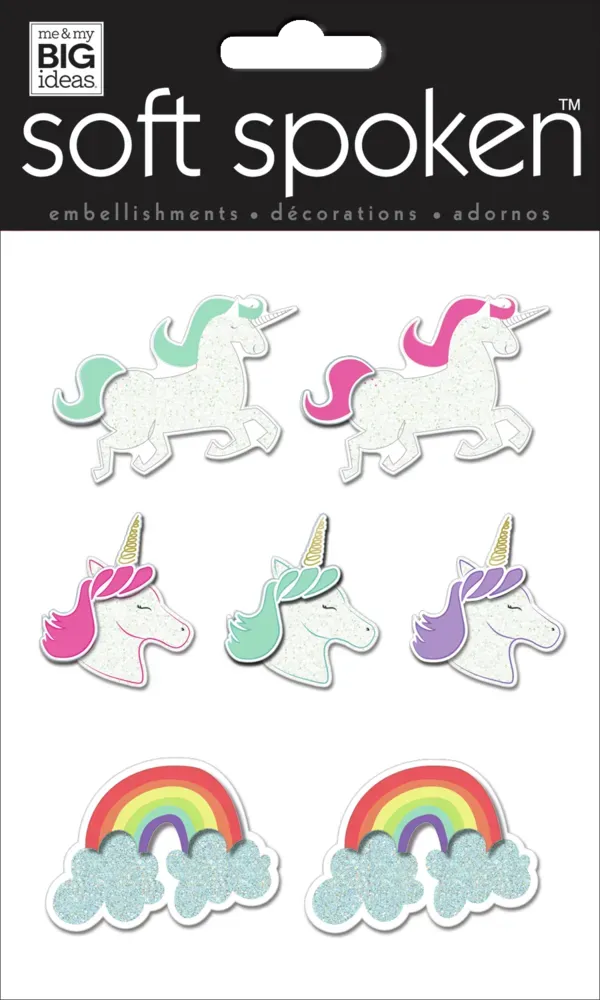 Me & my big ideas Unicorns Rainbows planche stickers 7 mousse