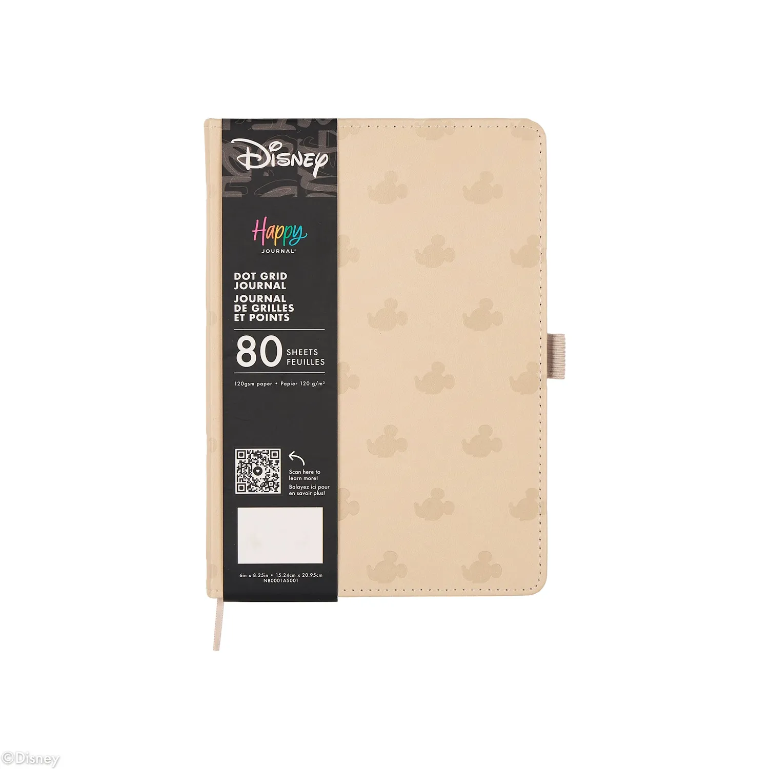 Happy Planner Disney Mickey Mouse Premium journal pointillé ivoire 80 feuilles