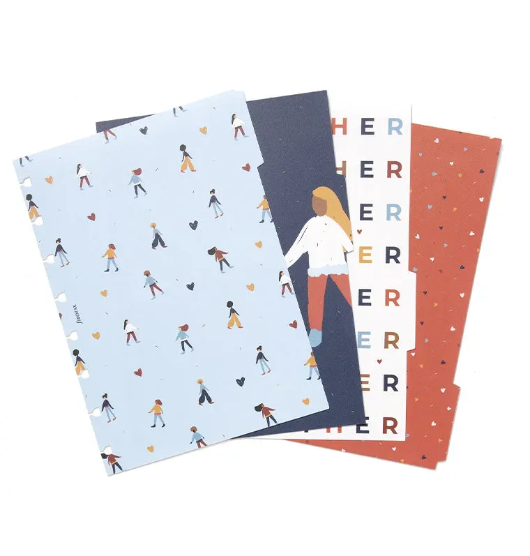 Filofax Together intercalaires notebook A5 x4 couleur