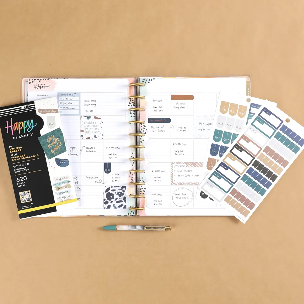Happy Planner Gone Wild Teacher stickers Big 620