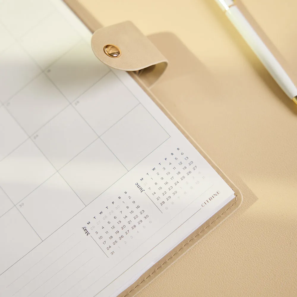 Happy Planner Citrine Mocha agenda 2027 A5 spirale pro