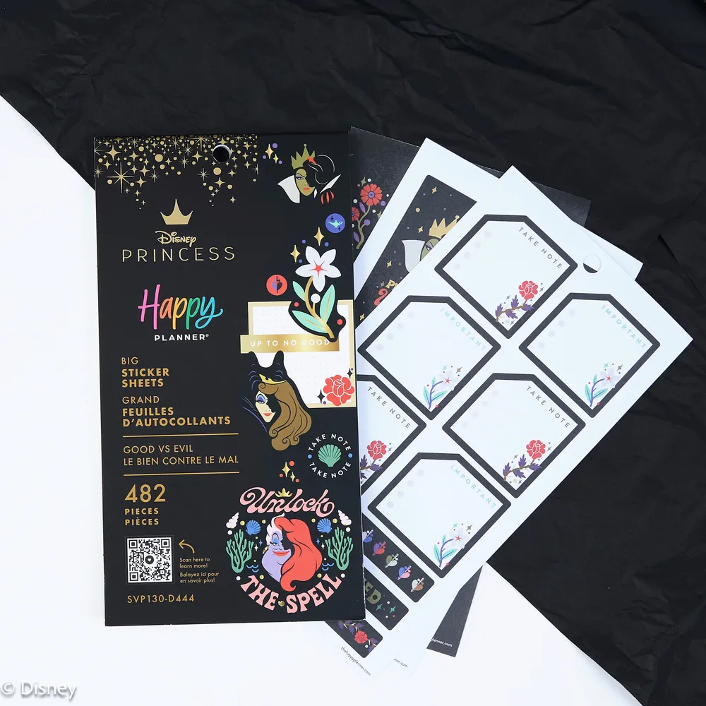 Happy Planner Disney Good vs Evil stickers Big 482