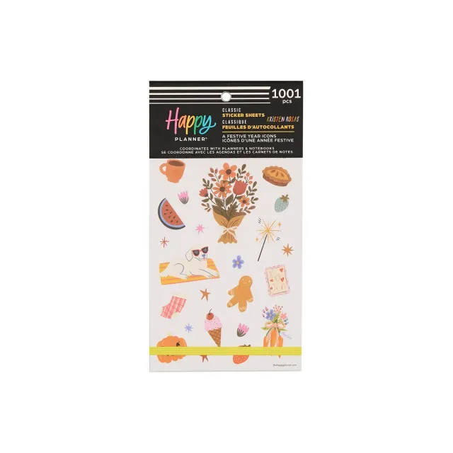 Happy Planner A Festive Year Icons stickers Classic 30 feuilles