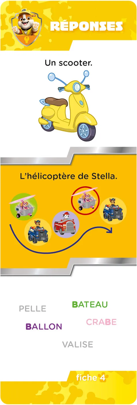 Les Incollables éventail Petite Section Pat' Patrouille