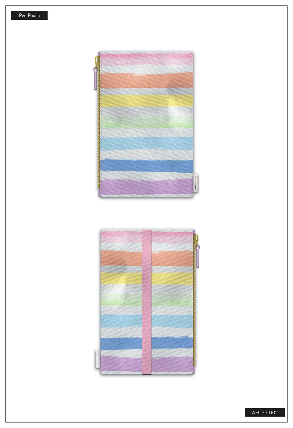 Happy Planner Classic trousse Pastel Rainbow toile à élastique