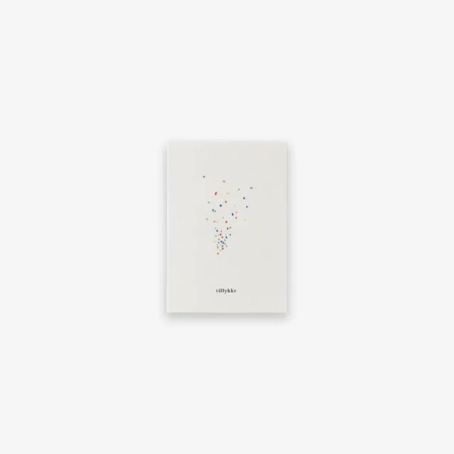 Kartotek Konfetti carte anniversaire petit format tillykke
