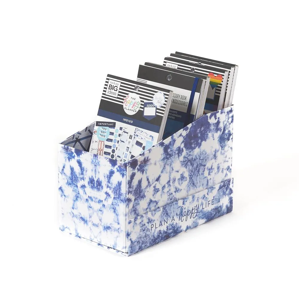 Happy Planner Indigo kit boite rangement 3 pièces tie dye