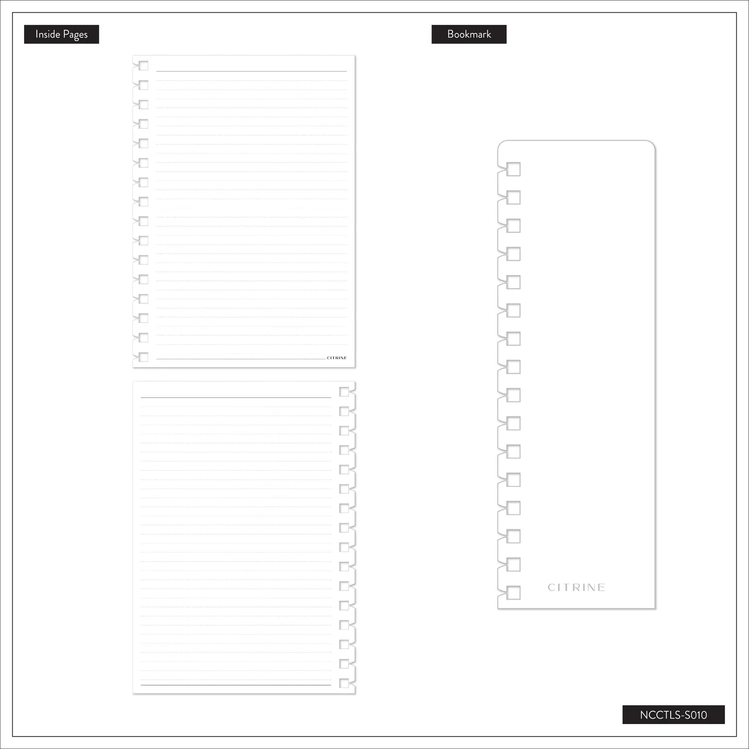 Happy Planner Citrine carnet spirale A5 bordeaux cuir vegan