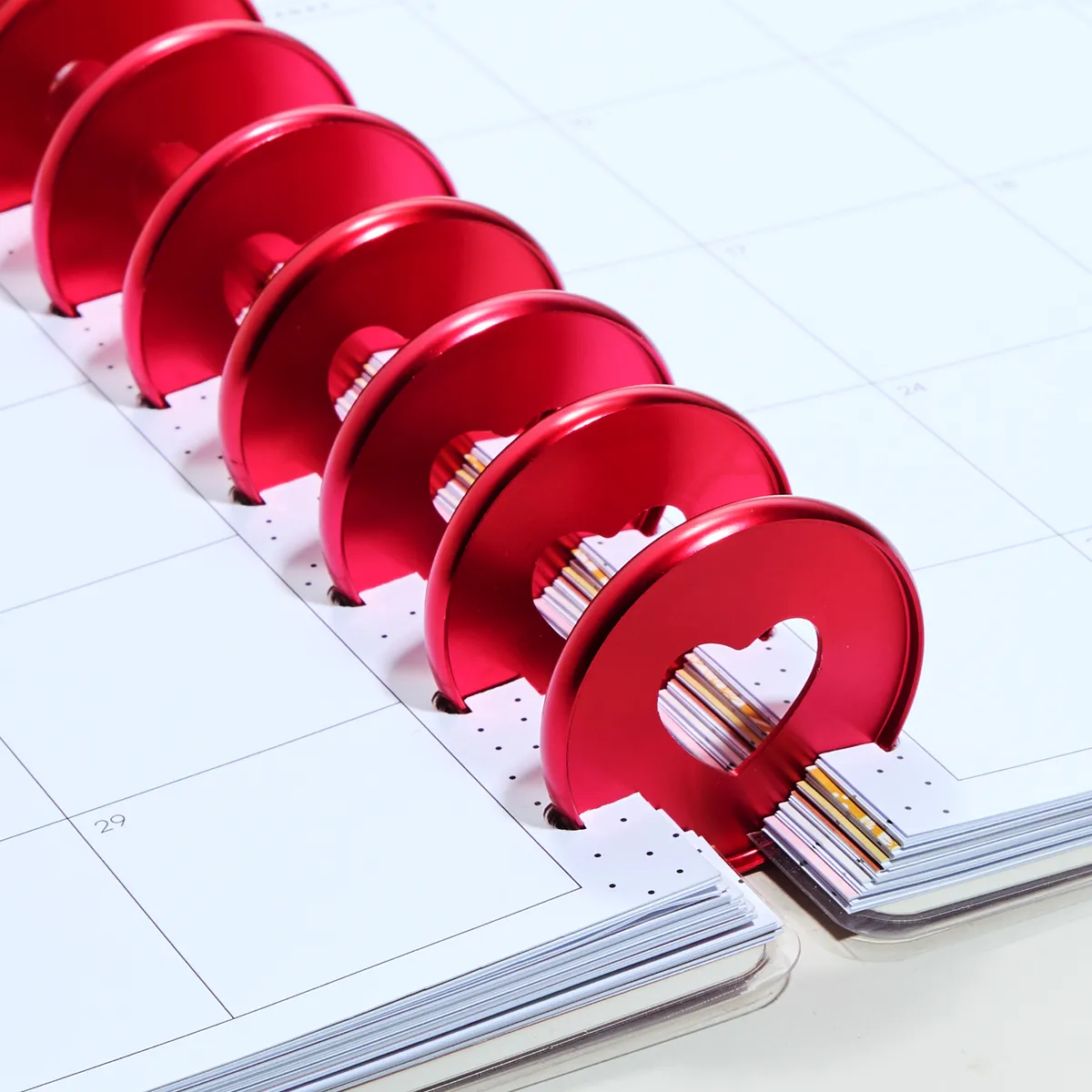 Happy Planner Burgundy disques métal expander 11 bordeaux