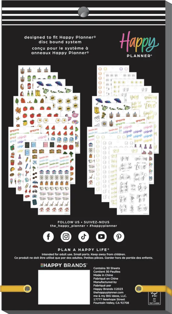 Happy Planner All the Things stickers Classic 1383 icônes